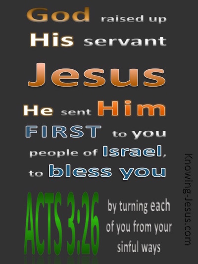 Acts 3:26 Raised Jesus From The Dead (green)